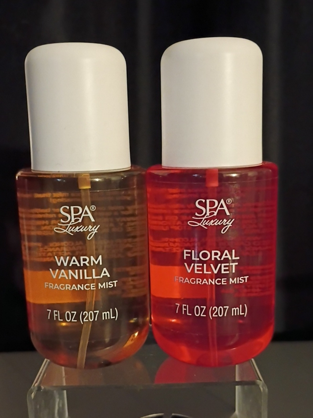 Spa Luxury Fragrance Mists - Warm Vanilla & Floral Velvet